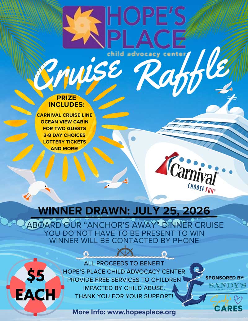 Hope’s Place Cruise Raffle